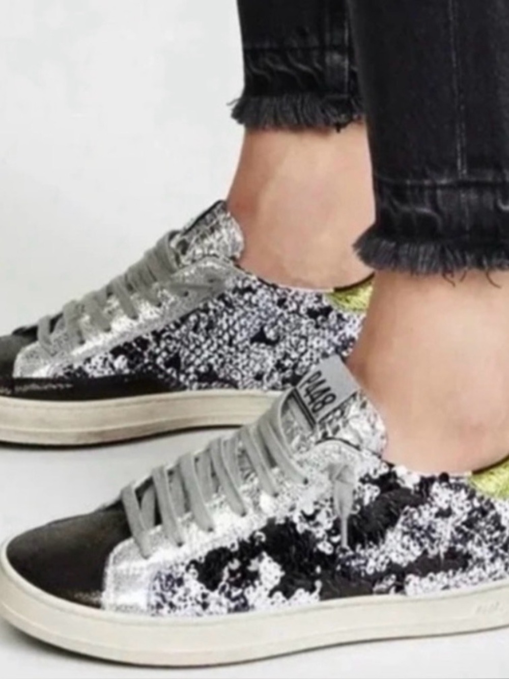 P448 John sequined low-top sneakers - size 38 (7-7.5)